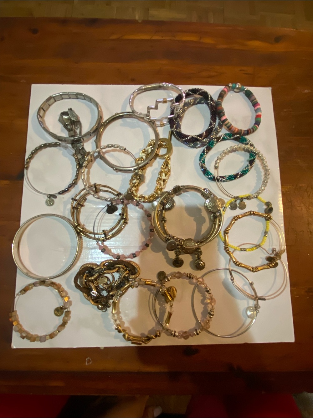 Women's Mixed Bracelet Set — Gold, Silver & Multicolor Stack